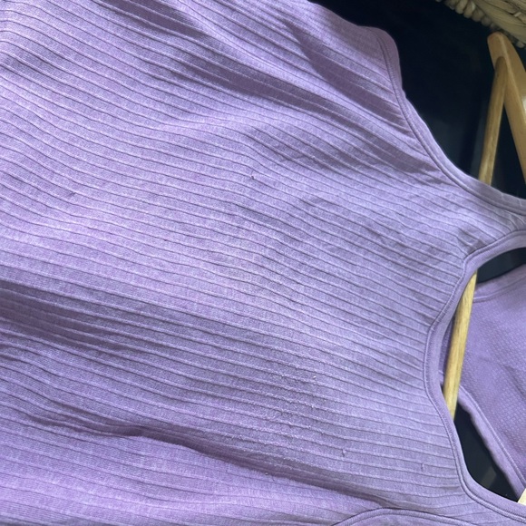 🍋 Lululemon Purple Cropped Ribbed Women's Tank Top size 6 - Picture 5 of 5